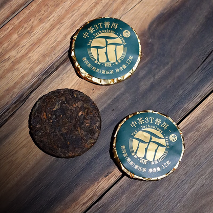 CHINATEA-Premium “3T" Ripe Pu Erh Tea Coin （Large)