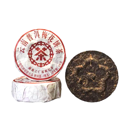 CHINATEA-Natural Plum Blossom Ripe Pu Erh Tea Cake