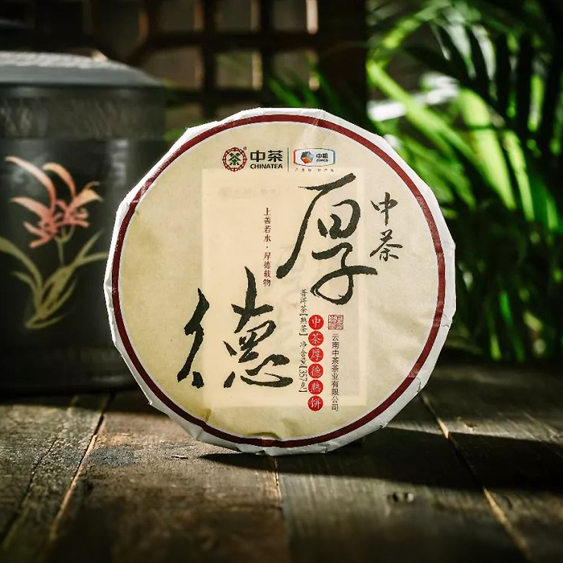 CHINATEA-Organic ‘Ample Virtue’ Ripe Pu Erh Tea Cake